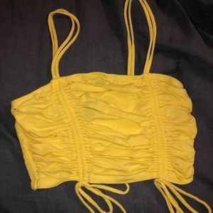 WILD FABLE yellow cropped tank top
